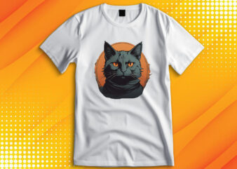 Black Cat t shirt template