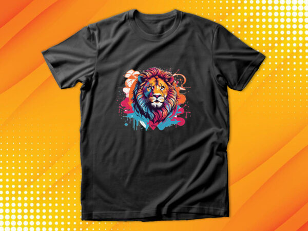 Lion t shirt vector graphic