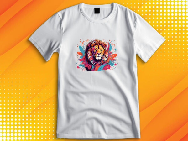 Lion t shirt vector graphic