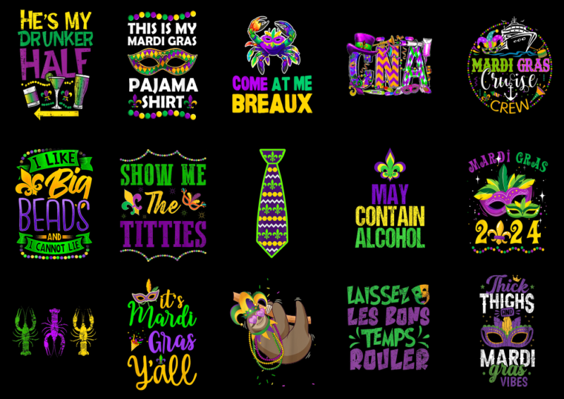 15 Mardi Gras Shirt Designs Bundle P12, Mardi Gras T-shirt, Mardi Gras png file, Mardi Gras digital file, Mardi Gras gift, Mardi Gras