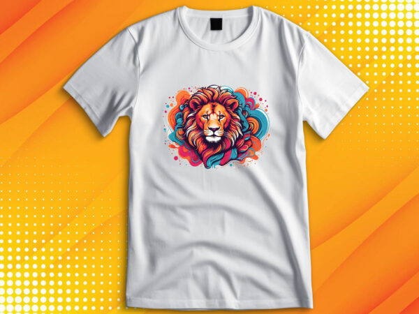 Lion t shirt vector graphic