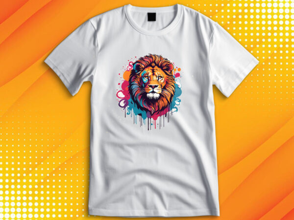 Lion t shirt vector graphic