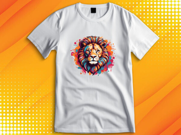 Lion t shirt vector graphic