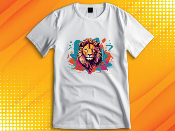 Lion t shirt vector graphic