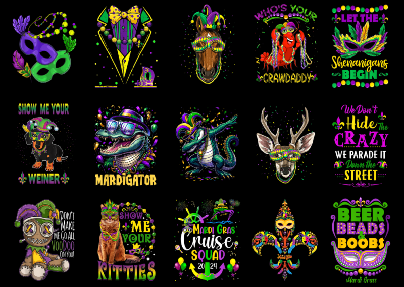 15 Mardi Gras Shirt Designs Bundle P16, Mardi Gras T-shirt, Mardi Gras png file, Mardi Gras digital file, Mardi Gras gift, Mardi Gras downlo