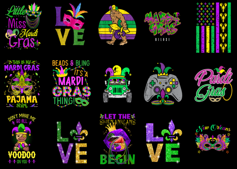 15 Mardi Gras Shirt Designs Bundle P17, Mardi Gras T-shirt, Mardi Gras png file, Mardi Gras digital file, Mardi Gras gift, Mardi Gras downlo