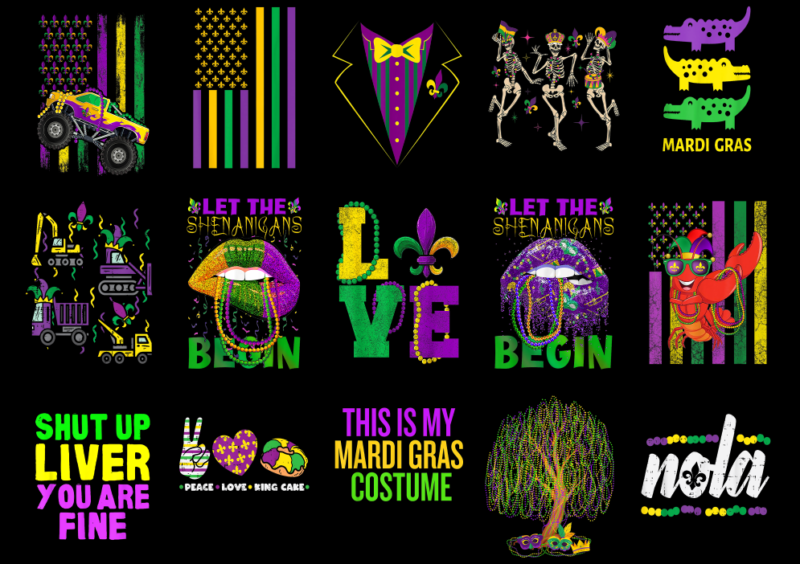 15 Mardi Gras Shirt Designs Bundle P18, Mardi Gras T-shirt, Mardi Gras png file, Mardi Gras digital file, Mardi Gras gift, Mardi Gras downlo