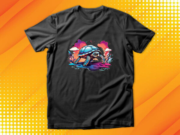 Sea turtle t shirt template vector