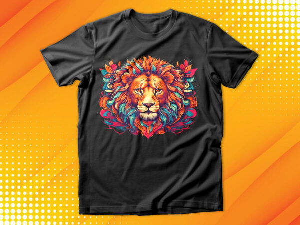 Lion t shirt vector graphic