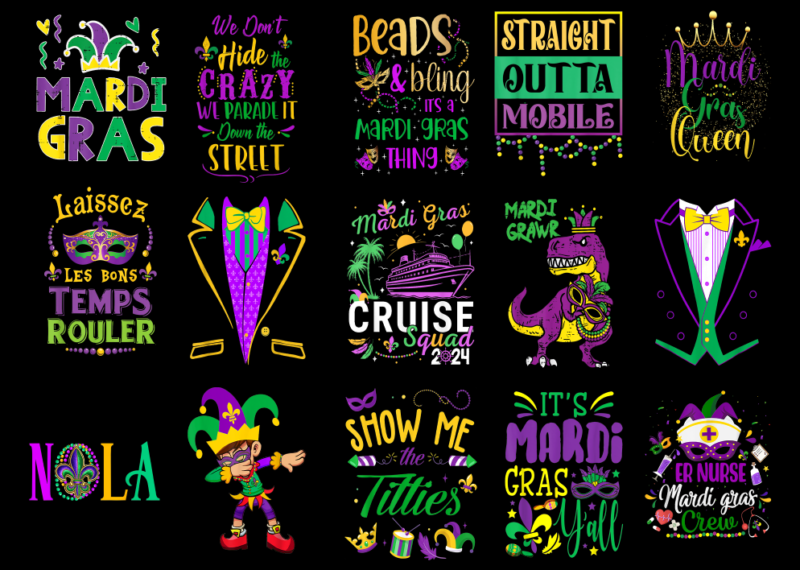 15 Mardi Gras Shirt Designs Bundle P2, Mardi Gras T-shirt, Mardi Gras png file, Mardi Gras digital file, Mardi Gras gift, Mardi Gras downloa