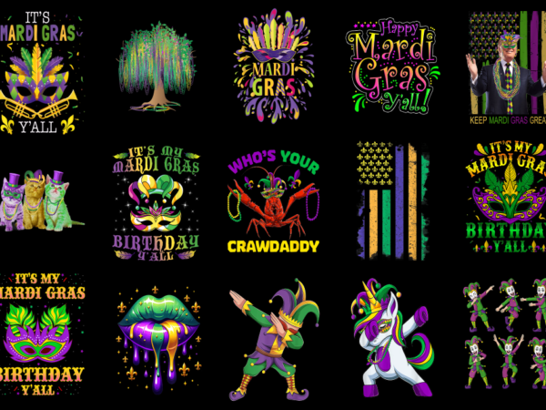 15 mardi gras shirt designs bundle p24, mardi gras t-shirt, mardi gras png file, mardi gras digital file, mardi gras gift, mardi gras downlo