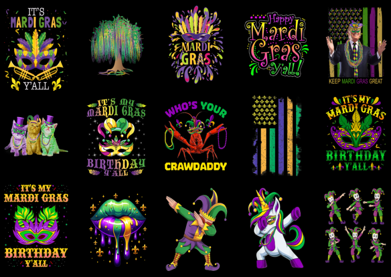 15 Mardi Gras Shirt Designs Bundle P24, Mardi Gras T-shirt, Mardi Gras png file, Mardi Gras digital file, Mardi Gras gift, Mardi Gras downlo