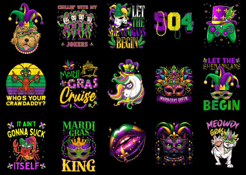 15 Mardi Gras Shirt Designs Bundle P25, Mardi Gras T-shirt, Mardi Gras png file, Mardi Gras digital file, Mardi Gras gift, Mardi Gras downlo