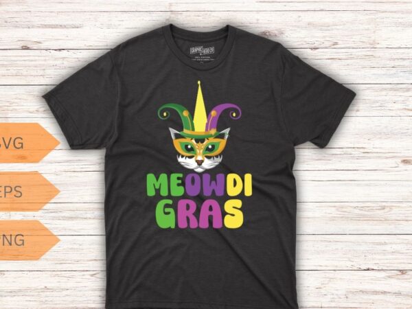 Show me your kitties mardi gras cat shirt design vector, show me your kitties, mardi gras, cat shirt, cat lover, cat wear mardi gras mask