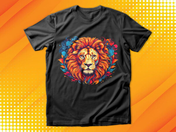 Lion t shirt vector graphic