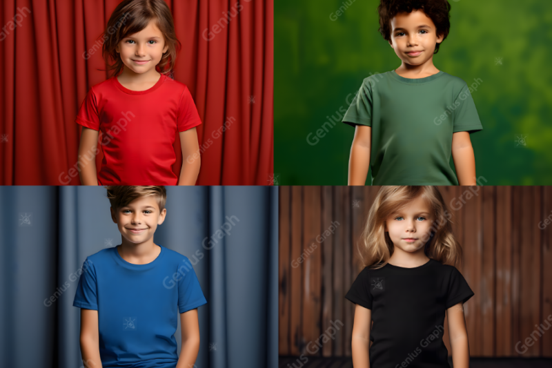 Kids Bella Canvas 3001 T-Shirt Mockup Bundle