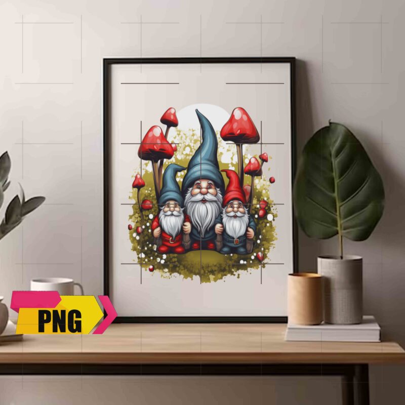 Gnomies Valentine Bundle Love With Heart Ballon Chibi Gnome 15 PNG 300 DPI AI