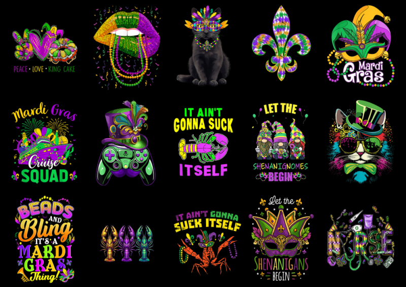 15 Mardi Gras Shirt Designs Bundle P4, Mardi Gras T-shirt, Mardi Gras png file, Mardi Gras digital file, Mardi Gras gift, Mardi Gras downloa