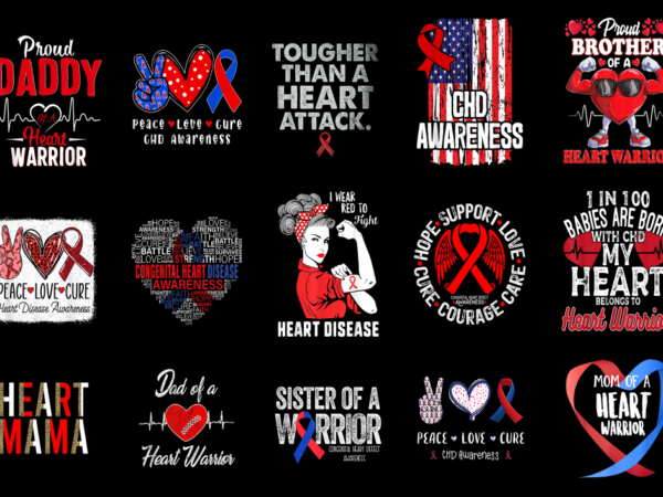 15 chd awareness shirt designs bundle p4, chd awareness t-shirt, chd awareness png file, chd awareness digital file, chd awareness gift, chd