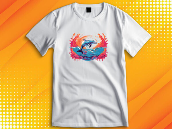 Dolphin t shirt vector illustration