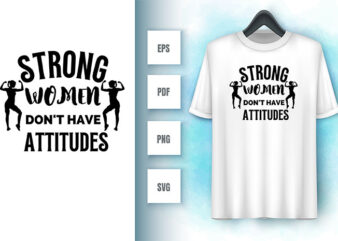 Strong Woman SVG t shirt template vector