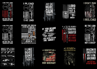 15 Gun Shirt Designs Bundle P8, Gun T-shirt, Gun png file, Gun digital file, Gun gift, Gun download, Gun design