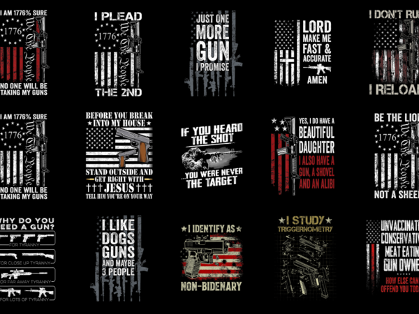 15 gun shirt designs bundle p8, gun t-shirt, gun png file, gun digital file, gun gift, gun download, gun design