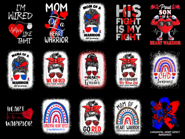 15 chd awareness shirt designs bundle p8, chd awareness t-shirt, chd awareness png file, chd awareness digital file, chd awareness gift, chd