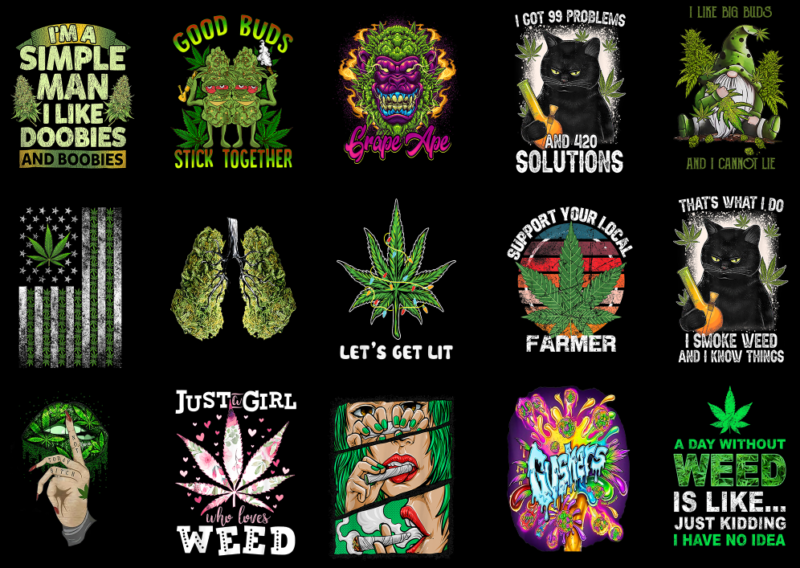 15 Weed Shirt Designs Bundle P9, Weed T-shirt, Weed png file, Weed digital file, Weed gift, Weed download, Weed design