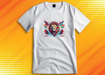 Lion t shirt vector graphic