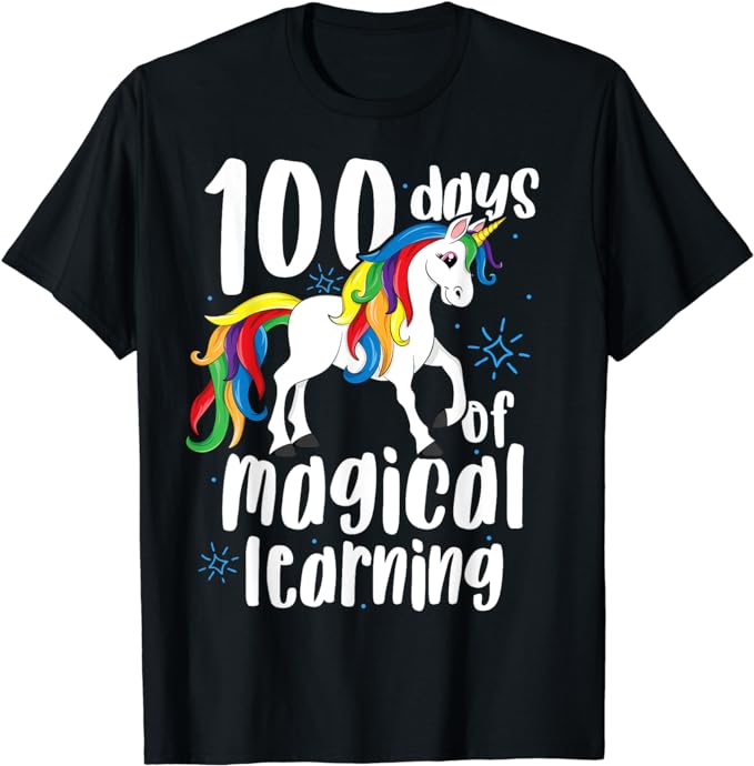 15 Unicorn 100 Days Of School Shirt Designs Bundle P18, Unicorn 100 Days Of School T-shirt, Unicorn 100 Days Of School png file, Unicorn 100