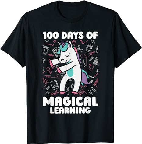 15 Unicorn 100 Days Of School Shirt Designs Bundle P18, Unicorn 100 Days Of School T-shirt, Unicorn 100 Days Of School png file, Unicorn 100