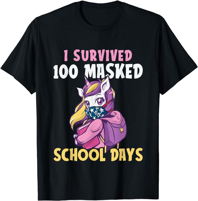 15 Unicorn 100 Days Of School Shirt Designs Bundle P14, Unicorn 100 Days Of School T-shirt, Unicorn 100 Days Of School png file, Unicorn 100