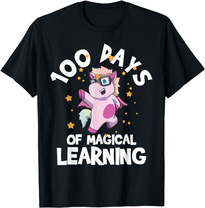 15 Unicorn 100 Days Of School Shirt Designs Bundle P14, Unicorn 100 Days Of School T-shirt, Unicorn 100 Days Of School png file, Unicorn 100