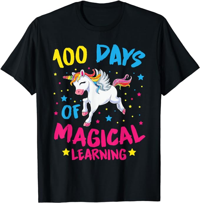 15 Unicorn 100 Days Of School Shirt Designs Bundle P13, Unicorn 100 Days Of School T-shirt, Unicorn 100 Days Of School png file, Unicorn 100