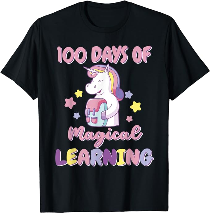 15 Unicorn 100 Days Of School Shirt Designs Bundle P14, Unicorn 100 Days Of School T-shirt, Unicorn 100 Days Of School png file, Unicorn 100