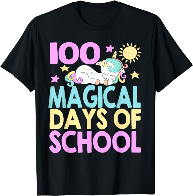 15 Unicorn 100 Days Of School Shirt Designs Bundle P14, Unicorn 100 Days Of School T-shirt, Unicorn 100 Days Of School png file, Unicorn 100