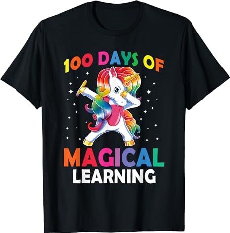 15 Unicorn 100 Days Of School Shirt Designs Bundle P14, Unicorn 100 Days Of School T-shirt, Unicorn 100 Days Of School png file, Unicorn 100