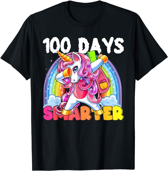 15 Unicorn 100 Days Of School Shirt Designs Bundle P9, Unicorn 100 Days Of School T-shirt, Unicorn 100 Days Of School png file, Unicorn 100