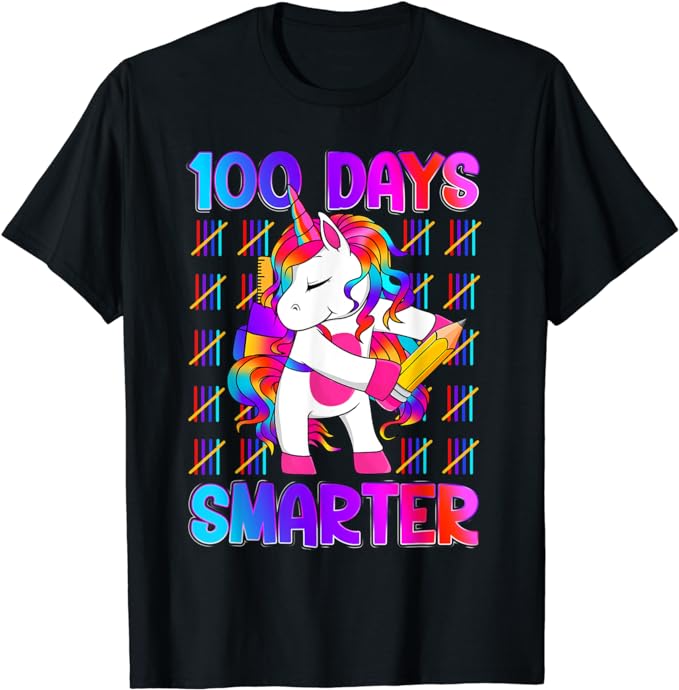 15 Unicorn 100 Days Of School Shirt Designs Bundle P18, Unicorn 100 Days Of School T-shirt, Unicorn 100 Days Of School png file, Unicorn 100