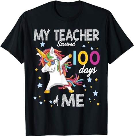 15 Unicorn 100 Days Of School Shirt Designs Bundle P3, Unicorn 100 Days Of School T-shirt, Unicorn 100 Days Of School png file, Unicorn 100