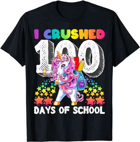 15 Unicorn 100 Days Of School Shirt Designs Bundle P5, Unicorn 100 Days Of School T-shirt, Unicorn 100 Days Of School png file, Unicorn 100