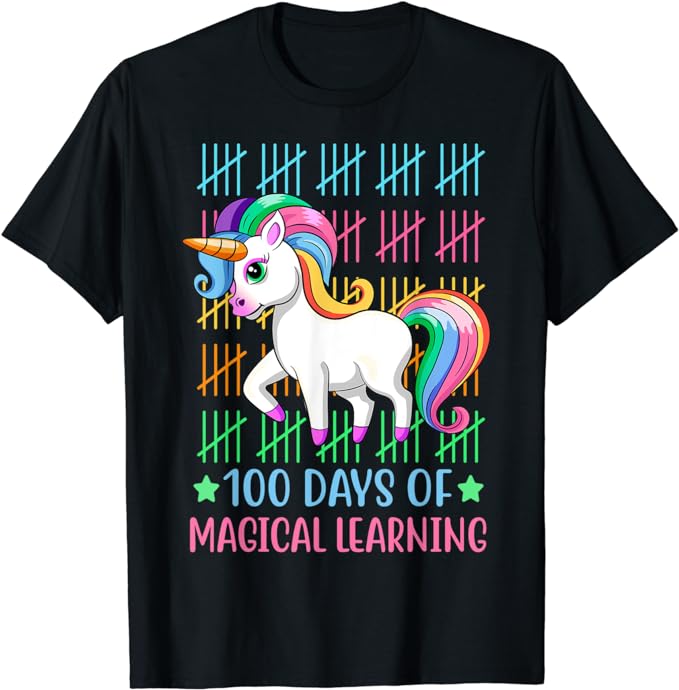 15 Unicorn 100 Days Of School Shirt Designs Bundle P15, Unicorn 100 Days Of School T-shirt, Unicorn 100 Days Of School png file, Unicorn 100