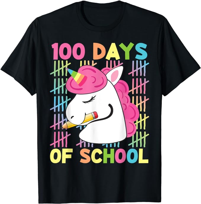 15 Unicorn 100 Days Of School Shirt Designs Bundle P15, Unicorn 100 Days Of School T-shirt, Unicorn 100 Days Of School png file, Unicorn 100