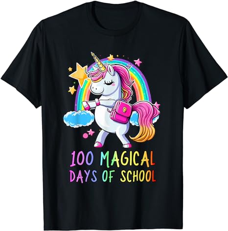 15 Unicorn 100 Days Of School Shirt Designs Bundle P16, Unicorn 100 Days Of School T-shirt, Unicorn 100 Days Of School png file, Unicorn 100