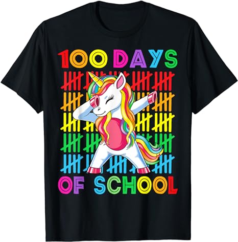 15 Unicorn 100 Days Of School Shirt Designs Bundle P8, Unicorn 100 Days Of School T-shirt, Unicorn 100 Days Of School png file, Unicorn 100