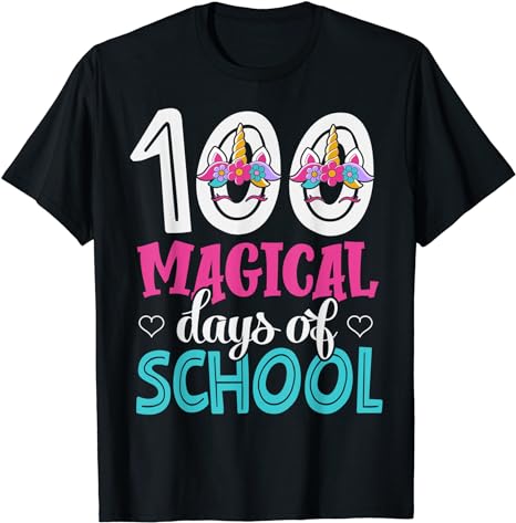 15 Unicorn 100 Days Of School Shirt Designs Bundle P14, Unicorn 100 Days Of School T-shirt, Unicorn 100 Days Of School png file, Unicorn 100