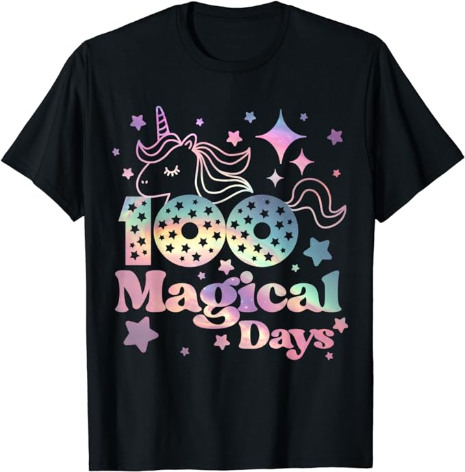 15 Unicorn 100 Days Of School Shirt Designs Bundle P4, Unicorn 100 Days Of School T-shirt, Unicorn 100 Days Of School png file, Unicorn 100