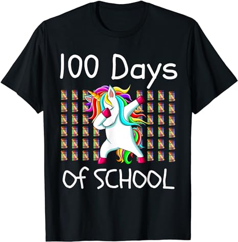 15 Unicorn 100 Days Of School Shirt Designs Bundle P5, Unicorn 100 Days Of School T-shirt, Unicorn 100 Days Of School png file, Unicorn 100