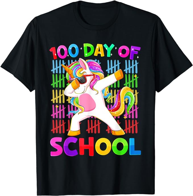 15 Unicorn 100 Days Of School Shirt Designs Bundle P6, Unicorn 100 Days Of School T-shirt, Unicorn 100 Days Of School png file, Unicorn 100